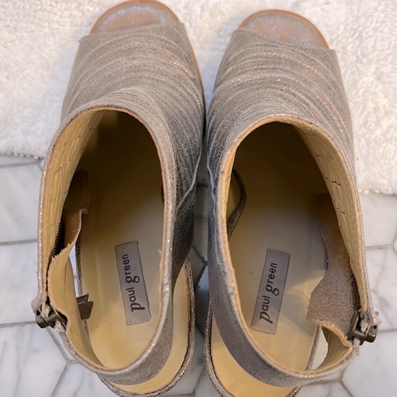 Paul Green Cayenne leather peel tie sandal in Smoke metallic leather 3.5… - Picture 4 of 8